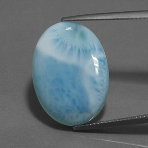 Larimar Bleu naturelle Coupe ovale, 17.53 ct, Opaque