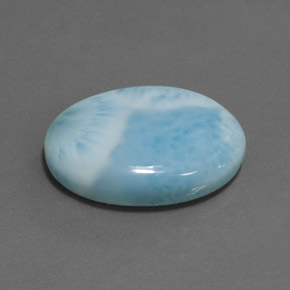 Larimar Bleu naturelle Coupe ovale, 17.53 ct, Opaque