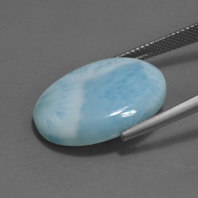 Larimar Bleu naturelle Coupe ovale, 17.53 ct, Opaque