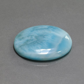 Larimar bleue naturelle coupe ovale, 14,10 ct, opaque