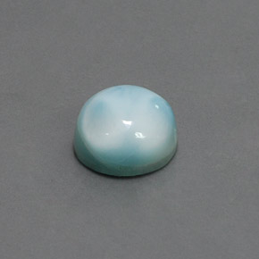 Larimar bleue naturelle coupe roude, 4,85 ct, opaque