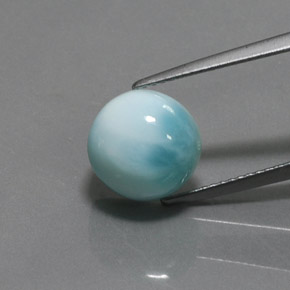Larimar Bleu naturelle Coupe roude, 5.15 ct, Opaque