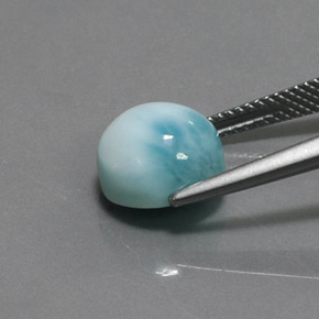 Larimar Bleu naturelle Coupe roude, 5.15 ct, Opaque