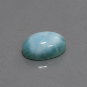 Larimar bleue naturelle coupe ovale, 7,08 ct, opaque