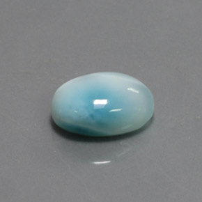 Larimar bleue naturelle coupe ovale, 7,44 ct, opaque