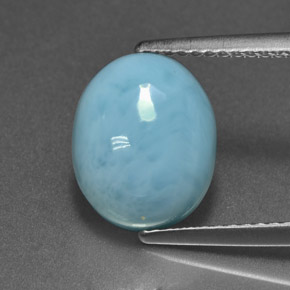 Larimar bleue naturelle coupe ovale, 3,85 ct, opaque