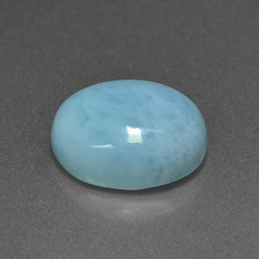 Larimar bleue naturelle coupe ovale, 3,85 ct, opaque
