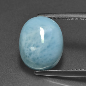 Larimar Bleu naturelle Coupe ovale, 4.73 ct, Opaque
