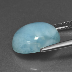 Larimar Bleu naturelle Coupe ovale, 4.80 ct, Opaque