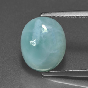 Larimar Bleu naturelle Coupe ovale, 4.70 ct, Opaque