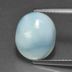 Larimar bleue naturelle coupe ovale, 4,65 ct, opaque
