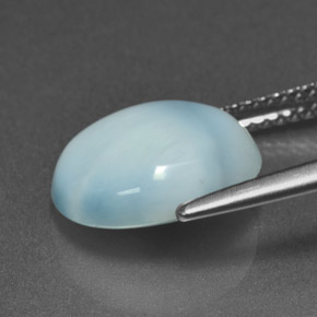 Larimar bleue naturelle coupe ovale, 4,65 ct, opaque