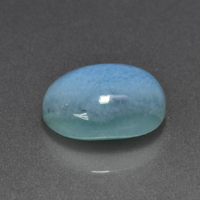 Larimar bleue naturelle coupe ovale, 5,04 ct, opaque