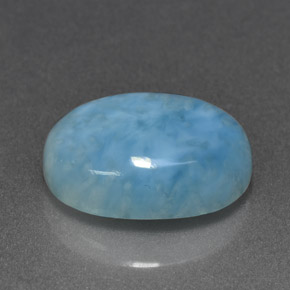 Larimar bleue naturelle coupe ovale, 6,88 ct, opaque