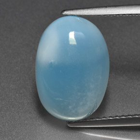 Larimar bleue naturelle coupe ovale, 7,11 ct, opaque