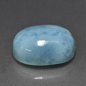 Larimar bleue naturelle coupe ovale, 11,25 ct, opaque