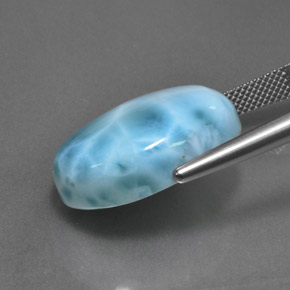 Larimar bleue naturelle coupe ovale, 24,71 ct, opaque