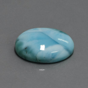 Larimar bleue naturelle coupe ovale, 15,22 ct, opaque
