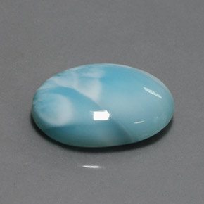 Larimar bleue naturelle coupe ovale, 15,80 ct, opaque
