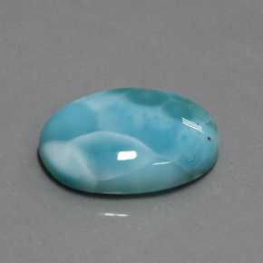 Larimar bleue naturelle coupe ovale, 14,23 ct, opaque