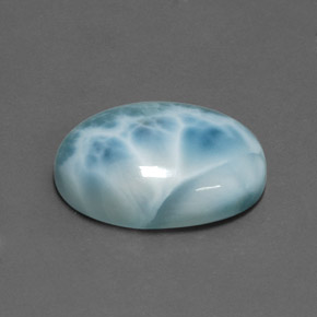 Larimar Bleu naturelle Coupe ovale, 15.33 ct, Opaque