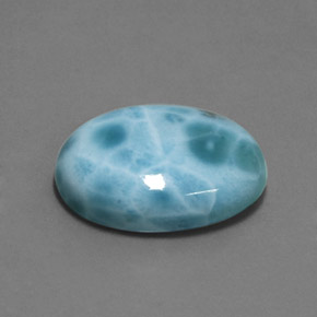 Larimar Bleu naturelle Coupe ovale, 15.77 ct, Opaque