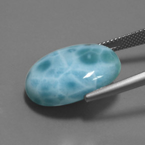Larimar Bleu naturelle Coupe ovale, 15.77 ct, Opaque