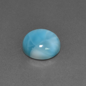 Larimar Bleu naturelle Coupe roude, 6.52 ct, Opaque