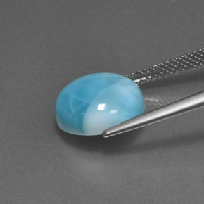 Larimar Bleu naturelle Coupe roude, 6.52 ct, Opaque