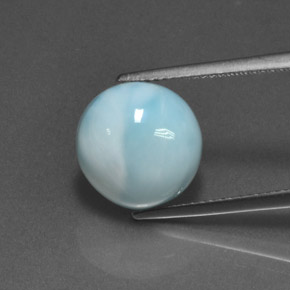 Larimar bleue naturelle coupe roude, 6,93 ct, opaque