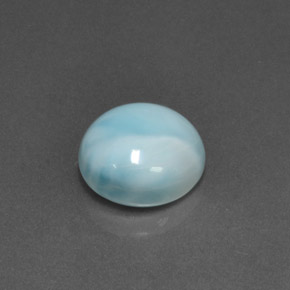 Larimar bleue naturelle coupe roude, 6,93 ct, opaque