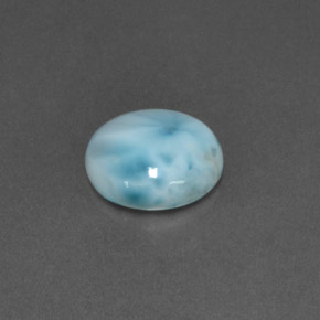Larimar bleue naturelle coupe roude, 4,57 ct, opaque