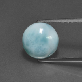 Larimar Bleu naturelle Coupe roude, 5.81 ct, Opaque