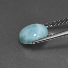 Larimar Bleu naturelle Coupe roude, 5.81 ct, Opaque