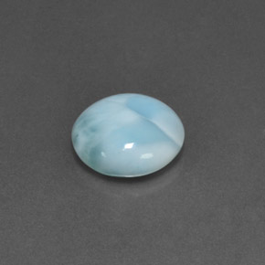 Larimar bleue naturelle coupe roude, 4,55 ct, opaque