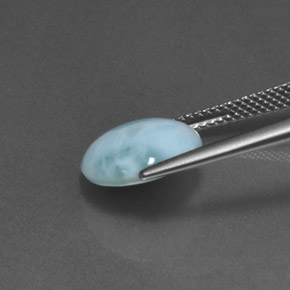 Larimar bleue naturelle coupe roude, 4,55 ct, opaque