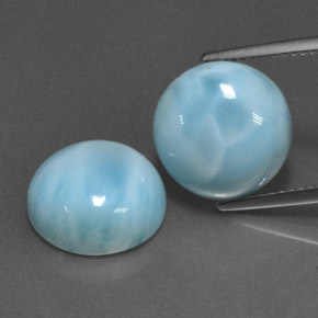 Achetez naturel ct bleue larimar gems, coupe roude, en provenance république dominicaine chez gemselect. en stock, livraison internationale!
