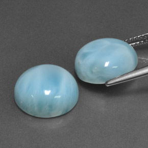 Achetez naturel ct bleue larimar gems, coupe roude, en provenance république dominicaine chez gemselect. en stock, livraison internationale!