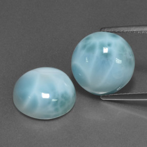 Achetez naturel ct bleue larimar gems, coupe roude, en provenance république dominicaine chez gemselect. en stock, livraison internationale!