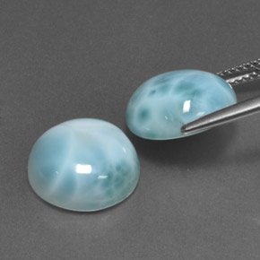 Achetez naturel ct bleue larimar gems, coupe roude, en provenance république dominicaine chez gemselect. en stock, livraison internationale!