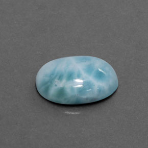 Larimar bleue naturelle coupe ovale, 3,07 ct, opaque