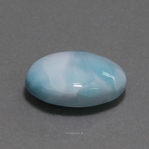 Larimar bleue naturelle coupe ovale, 5,54 ct, opaque