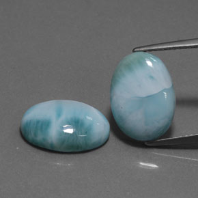 Achetez naturel ct bleue larimar gems, coupe ovale, en provenance république dominicaine chez gemselect. en stock, livraison internationale!