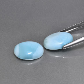 Achetez naturel ct vert larimar gems, coupe ovale, en provenance république dominicaine chez gemselect. en stock, livraison internationale!