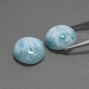 Achetez naturel ct vert larimar gems, coupe roude, en provenance république dominicaine chez gemselect. en stock, livraison internationale!