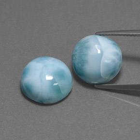 Achetez naturel ct vert larimar gems, coupe roude, en provenance république dominicaine chez gemselect. en stock, livraison internationale!