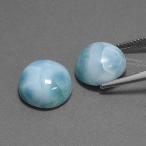 Achetez naturel ct vert larimar gems, coupe roude, en provenance république dominicaine chez gemselect. en stock, livraison internationale!