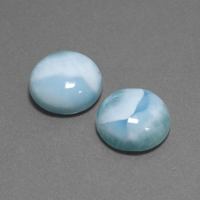 Achetez naturel ct Vert bleu Larimar gems, Coupe roude, En provenance République Dominicaine chez GemSelect. En stock, livraison internationale!
