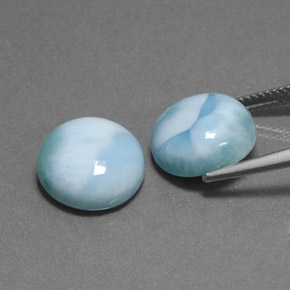 Achetez naturel ct Vert bleu Larimar gems, Coupe roude, En provenance République Dominicaine chez GemSelect. En stock, livraison internationale!