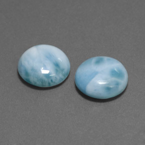 Achetez naturel ct Vert bleu Larimar gems, Coupe roude, En provenance République Dominicaine chez GemSelect. En stock, livraison internationale!